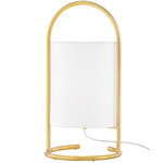 Barbie Table Lamp - Aged Brass / White Linen