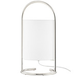 Barbie Table Lamp - Polished Nickel / White Linen