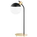Miranda Table Lamp - Aged Brass / Black / White