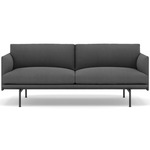 Outline 2-Seater Sofa - Black / Remix 163