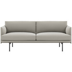 Outline 2-Seater Sofa - Black / Attire Shale