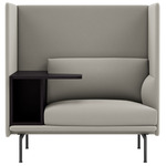 Outline Highback Work Sofa - Black / Attire Shale