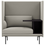 Outline Highback Work Sofa - Black / Attire Shale