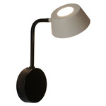 Olo Adjustable Wall Sconce - Matte Black / Oatmeal