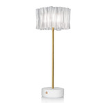 Accordeon Portable Table Lamp - White / Transparent