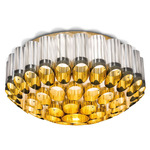 Odeon Semi Flush Mount - Gold / Transparent