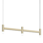 Systema Staccato Linear Pendant - Painted Brass / Frosted