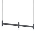 Systema Staccato Linear Pendant - Satin Black / Frosted