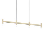 Systema Staccato Linear Pendant - Painted Brass / Frosted