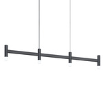 Systema Staccato Linear Pendant - Satin Black / Frosted