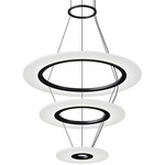 Arctic Multi-Tier Ring Pendant - Satin Black / Frosted