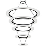 Arctic Multi-Tier Ring Pendant - Satin Black / Frosted