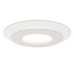 Offset Round Ceiling Light Fixture - Textured White / Optical