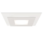 Offset Square Ceiling Light Fixture - Textured White / Optical