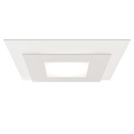 Offset Square Ceiling Light Fixture - Textured White / Optical
