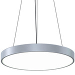 Pi Large Pendant - Bright Satin Aluminum / Optical