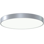 Pi Large Ceiling Light Fixture - Bright Satin Aluminum / Optical
