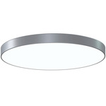 Pi Large Ceiling Light Fixture - Bright Satin Aluminum / Optical