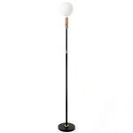 Poise Floor Lamp - Brass / Matte White