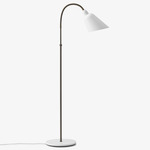Bellevue Floor Lamp - White / Bronzed Brass / White