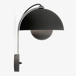 Flowerpot VP8 Plug-In Wall Sconce - Matte Black / Matte Black