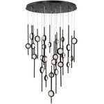 Barletta Chandelier - Black / Clear Seeded