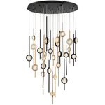 Barletta Chandelier - Black / Brass / Clear Seeded