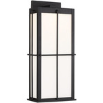 Bensa Outdoor Wall Sconce - Sand Black / Opal White