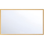 Cerissa Rectangular Color Select LED Mirror - Gold / Clear