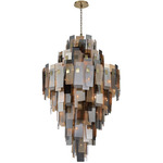 Cocolina Chandelier - Antique Brass / Amber / Smoke