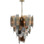 Cocolina Chandelier - Antique Brass / Amber / Smoke
