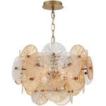Sue-Anne Chandelier - Gold / Clear / Amber