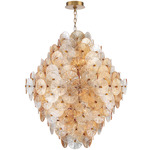 Sue-Anne Chandelier - Gold / Clear / Amber