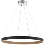 Verdura Round Chandelier - Chrome / Black / Brown