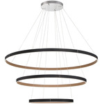 Verdura Multi Tier Chandelier - Chrome / Black / Brown