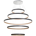 Verdura Multi Tier Chandelier - Chrome / Black / Brown