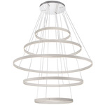 Verdura Multi Tier Chandelier - Chrome / Gray / White