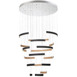 Verdura Chandelier - Chrome / Black / Brown