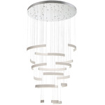 Verdura Chandelier - Chrome / Gray / White