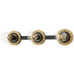 Teo Bathroom Vanity Light - Patina Brass/ Black