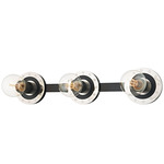 Teo Bathroom Vanity Light - Polished Nickel / Black