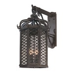 Los Olivos Outdoor Wall Sconce - Old Iron / Clear