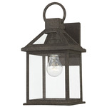 Sanders Outdoor Wall Sconce - French Iron / Clear