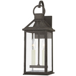 Sanders Outdoor Wall Sconce - French Iron / Clear