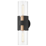Amado Wall Sconce - Patina Brass / Black / Clear