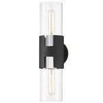 Amado Wall Sconce - Polished Nickel / Black / Clear