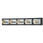 Runyan Bathroom Vanity Light - Polished Nickel / Black