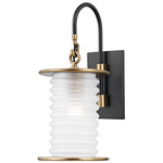 Danvers Wall Sconce - Patina Brass/ Black / Clear