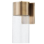 Pristine Outdoor Wall Sconce - Patina Brass / Clear Seeded