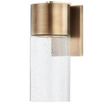Pristine Outdoor Wall Sconce - Patina Brass / Clear Seeded